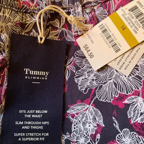 Tummy control pants, slimming pants, floral pants - Picture 8 of 10